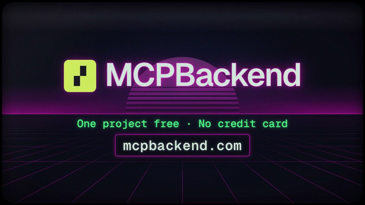 Press Play: Retro VHS film poster for MCPBackend