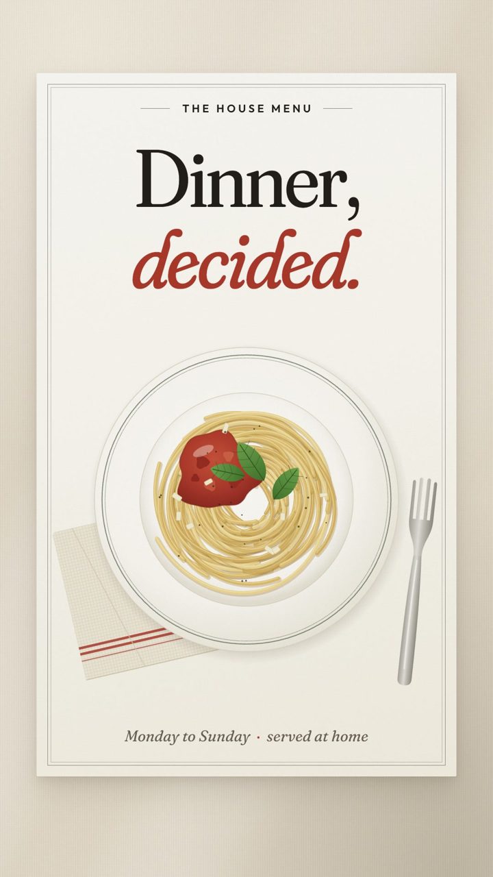 The House Menu: Editorial film poster (fictional brand)